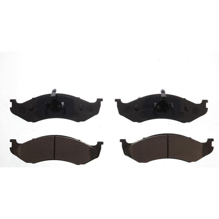Four BFD712CR ProSeries OE Brake Pads in black, arranged in two rows against a white background.