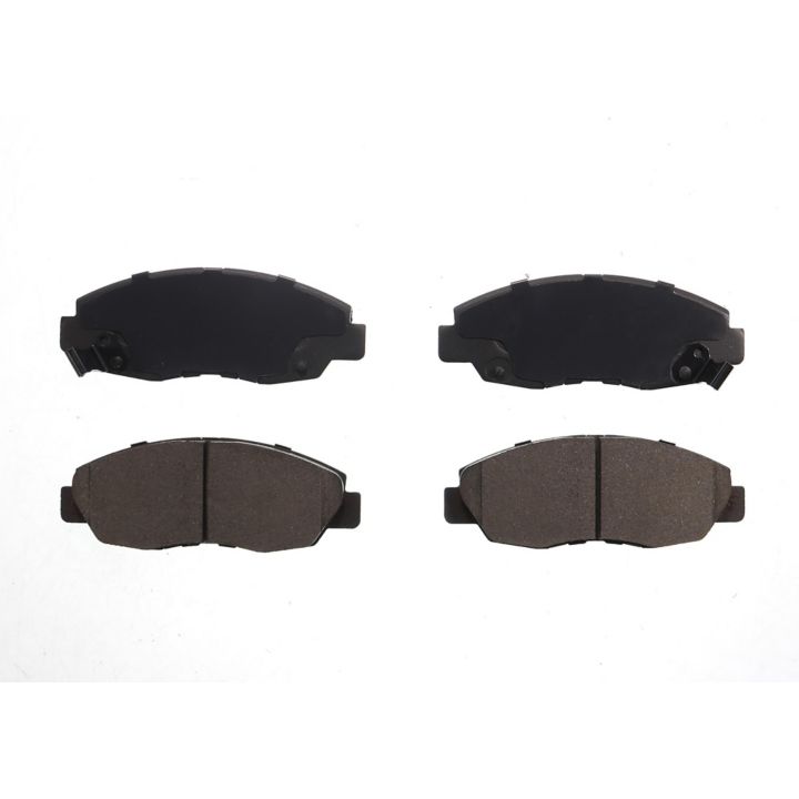 Four BFD764CR ProSeries OE Brake Pads in black, arranged in two rows on a plain white background.