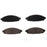 Four BFD931CR ProSeries OE Brake Pads, arranged in two pairs against a white background, displaying both the front and back sides.