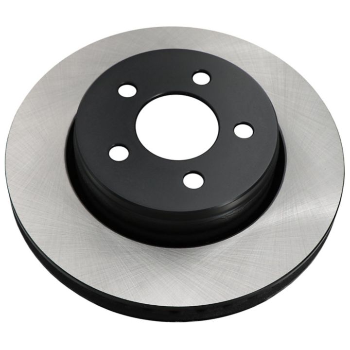 Detailed view of the C26445 ProSeries OE+ Brake Rotor showcasing its central black hub and five mounting holes.