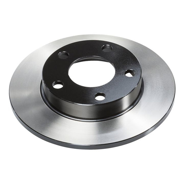 A close-up of the C26256 ProSeries OE+ Brake Rotor with five holes on a white background.