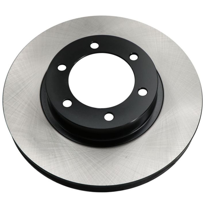 The C26089 ProSeries OE+ Brake Rotor is designed with a black center, a silver outer edge, and features five bolt holes.