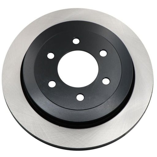 The C26431 ProSeries OE+ Brake Rotor features a black center and silver outer edge, along with five holes for mounting.