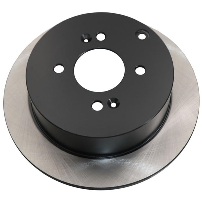 Introducing the C26459 ProSeries OE+ Brake Rotor, featuring a black center and a silver outer edge, complete with multiple holes for attachment.
