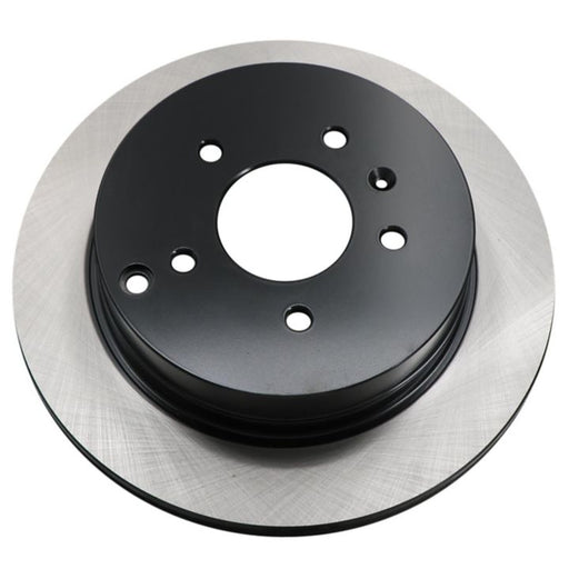 A close-up image of the C26502 ProSeries OE+ Brake Rotor featuring a black central hub and a metallic outer ring.
