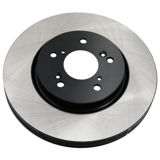 Close-up of the C26456 ProSeries OE+ Brake Rotor, featuring a black-painted center section and a silver outer ring.