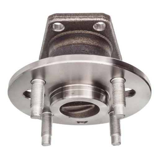 Close-up of the PS512000 ProSeries OE Hub Bearing Assembly, featuring a metal wheel hub with threaded bolts and a flanged base, designed for automotive applications.