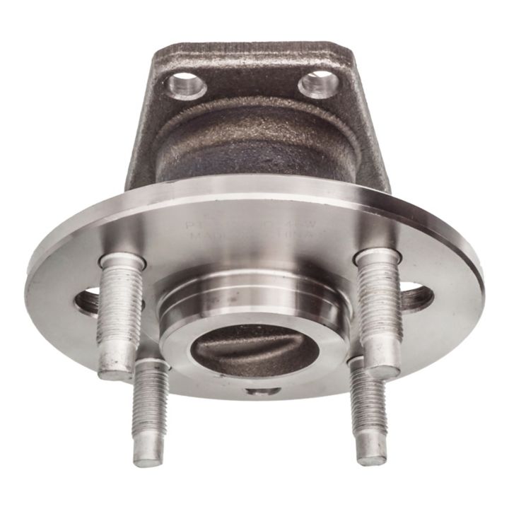 Close-up of the PS512000 ProSeries OE Hub Bearing Assembly, featuring a metal wheel hub with threaded bolts and a flanged base, designed for automotive applications.