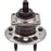The PS512003 ProSeries OE Hub Bearing Assembly features a car wheel hub assembly with multiple bolts, metal finishes, and a black plastic sensor component attached on top.