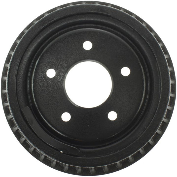 The 8988 Pro-Series OE Brake Drum is circular, black, and features a large central hole with five smaller holes arranged around it.