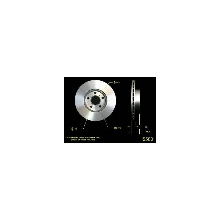 5580 Pro-Series OE Brake Rotor