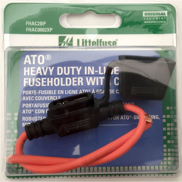 FHAC2BP Littelfuse Heavy Duty 30A ATO In-Line Fuseholder with Cover