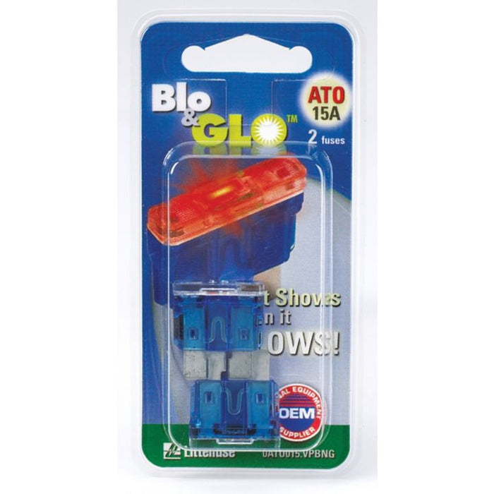 Littelfuse GLOW ATO Blade Fuse, 2-pk