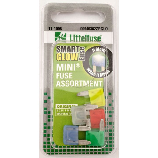 00940362ZGLO Littelfuse Mini Glow Fuse Assortment, 5-pk