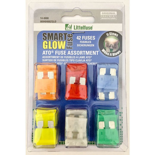 00940400ZGLO Littelfuse ATO Glow Fuse Assortment, 42-pk