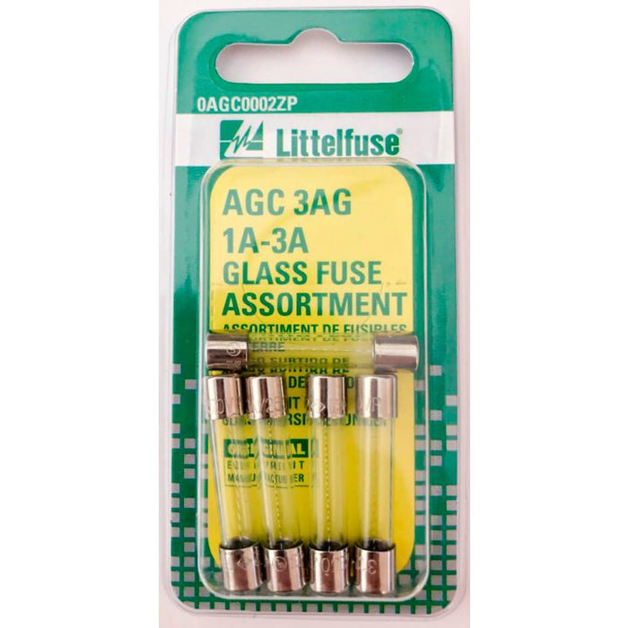 0201567 Littelfuse AGC 3AG 1A-3A Glass Fuse Assortment, 5-pk