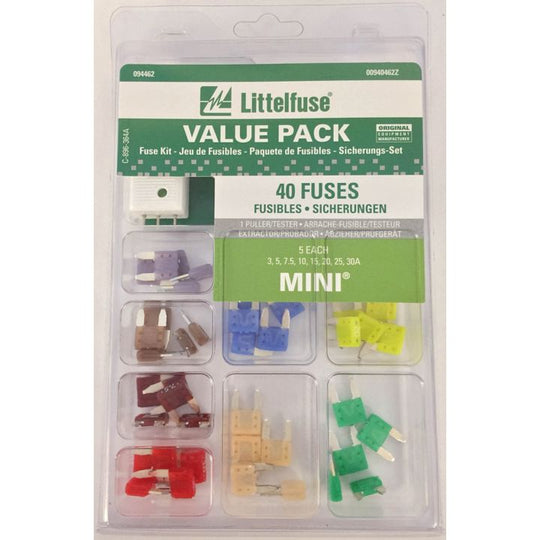 00940462Z Littelfuse Mini Fuse Kit, 40-pc