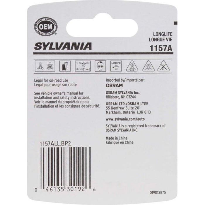 1157ALL.BP2 1157A Amber Sylvania Long Life Mini Bulbs