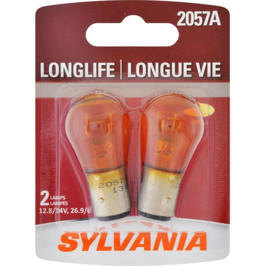2057ALL.BP2 2057A Amber Sylvania Long Life Mini Bulbs