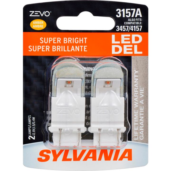 3157ALED.BP2 3157A Amber Sylvania ZEVO® LED Mini Bulbs