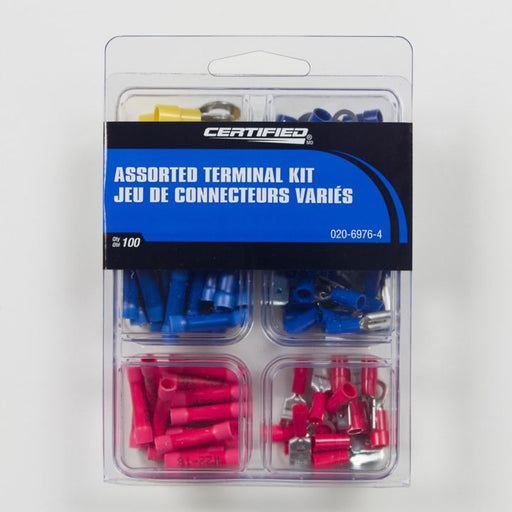 CTC-TERM Certified 22-10 AWG Automotive Terminal Kit, Assorted, 100-pk