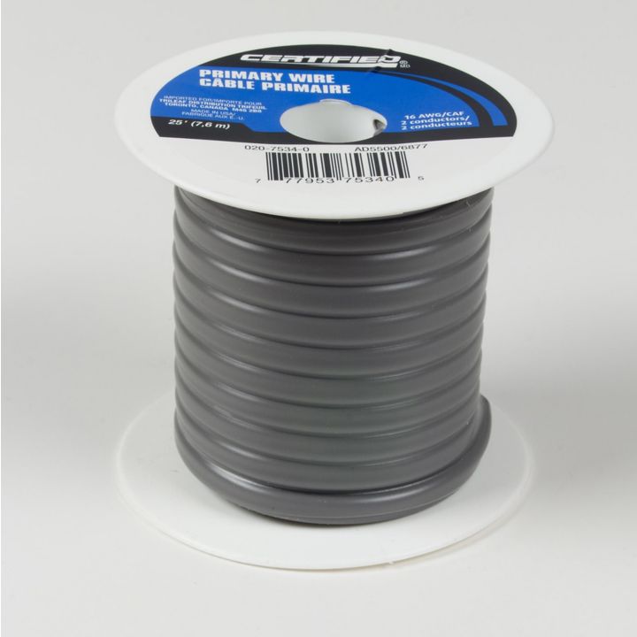 GPT2-16-GB-Q Certified 16 AWG 2-Conductor Wire, 25-ft