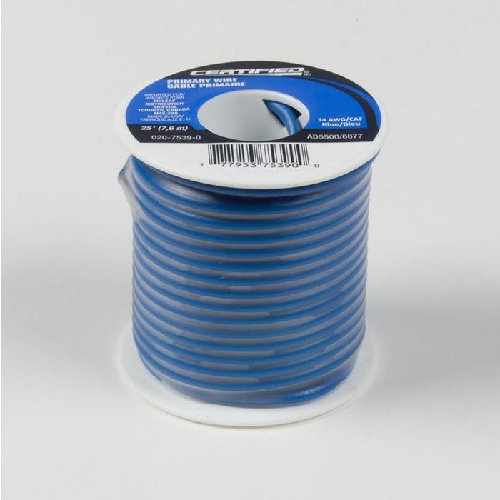 GPT-14-BL-Q Certified 14 AWG Wire, Blue, 25-ft