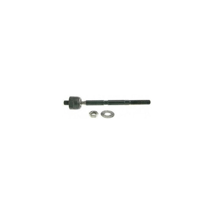 3043358R Pro-Series OE Tie Rod End - Driver Side - Inner, featuring a black shaft, attached joint, and two accompanying metal washers plus a nut, positioned on a white background.