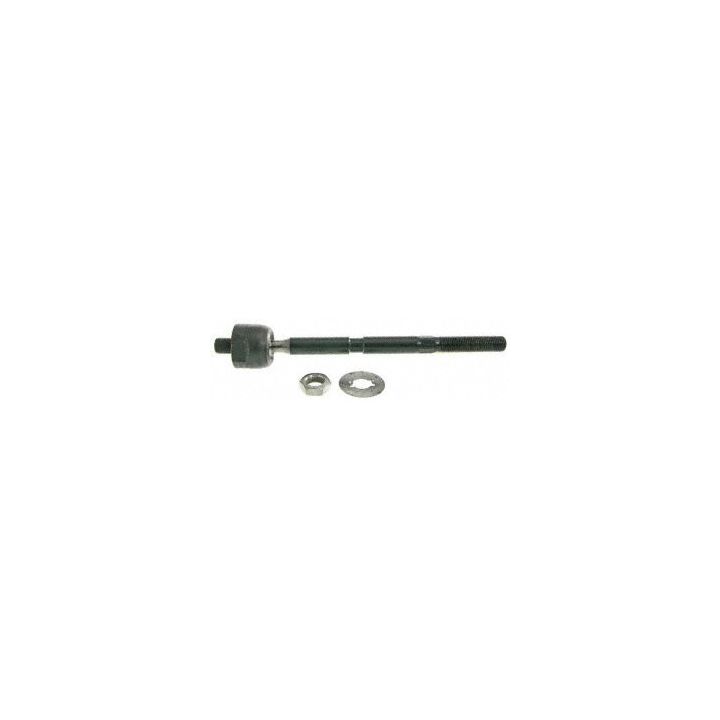 3043358R Pro-Series OE Tie Rod End - Driver Side - Inner, featuring a black shaft, attached joint, and two accompanying metal washers plus a nut, positioned on a white background.