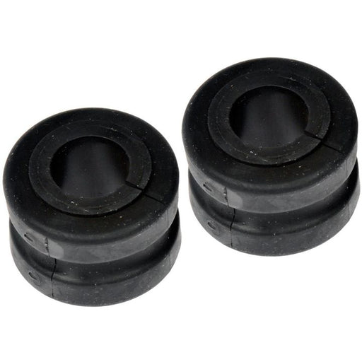Two black components from the BSK90589 ProSeries OE+ Stabilizer Bushing Kit, featuring a circular shape and central hole, placed side by side on a white background.
