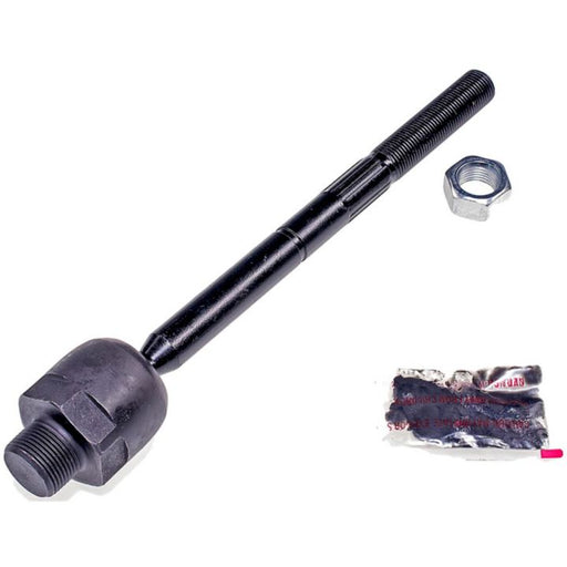 The IS432 ProSeries OE+ Tie Rod includes a black metal tie rod end with a hex nut and a plastic bag containing lubricant.