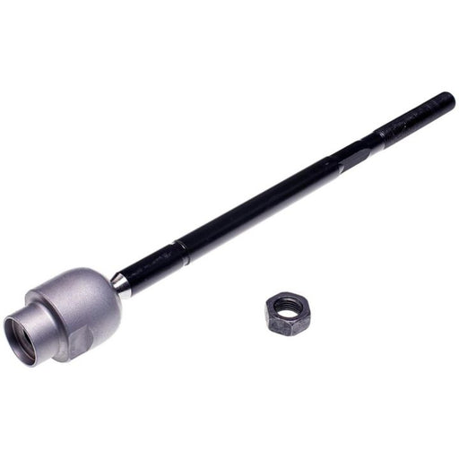 An IS195XL ProSeries OE+ Tie Rod featuring a metal shaft and an attached nut placed nearby.