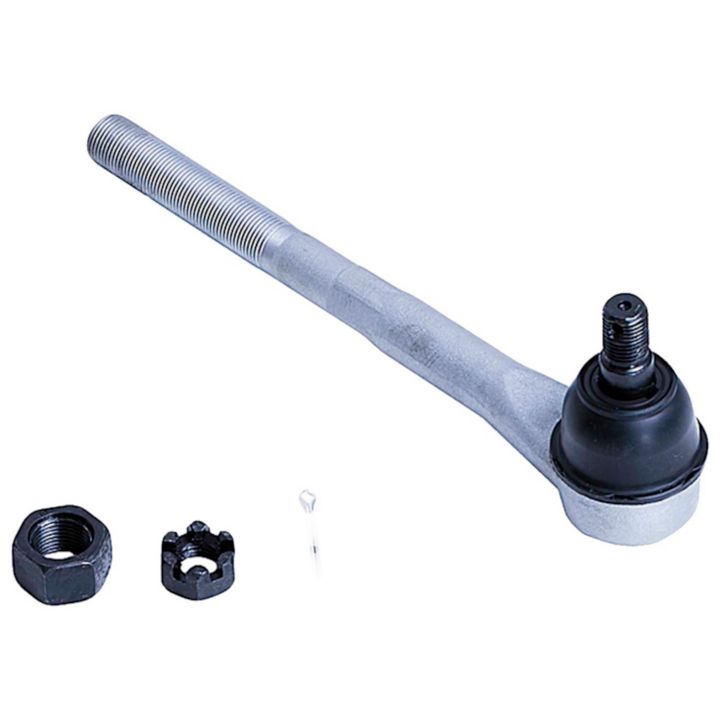 The TI85311XL ProSeries OE+ Tie Rods, a metal automotive tie rod end complete with a threaded bolt, nut, and cotter pin, displayed on a white background.
