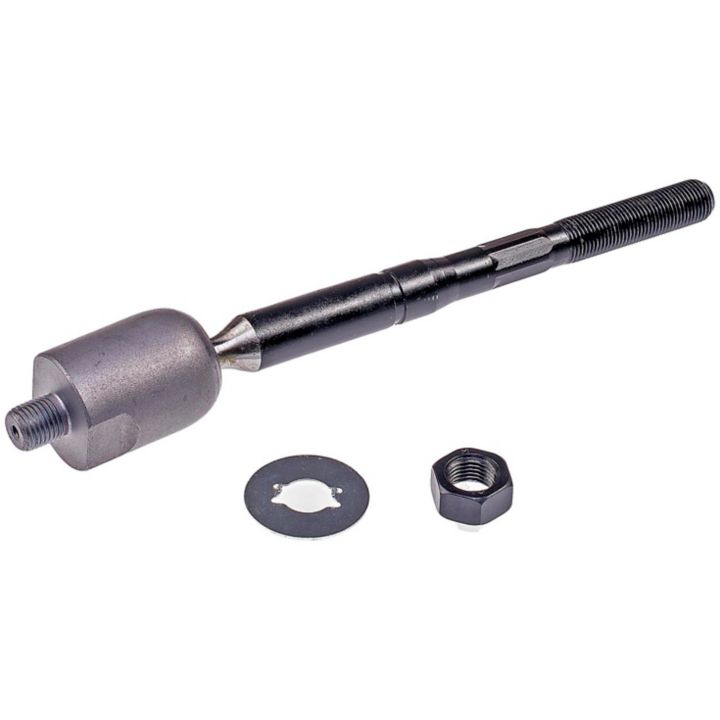 An IS420XL ProSeries OE+ Tie Rod, featuring a nut and washer, set against a white background.