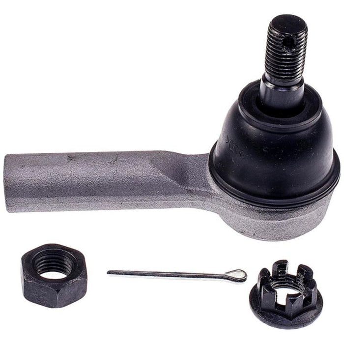 A TI69015XL ProSeries OE+ Tie Rod, which includes a nut, cotter pin, and castle nut, used in automotive suspension and steering systems.