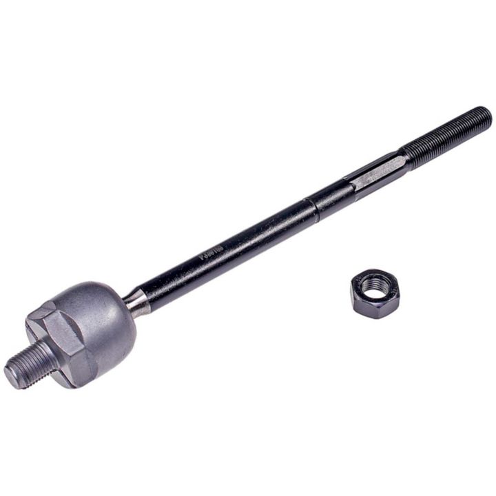 The IS455XL ProSeries OE+ Tie Rods, featuring metallic threaded ends and an accompanying nut, designed for automotive steering systems, on a white background.
