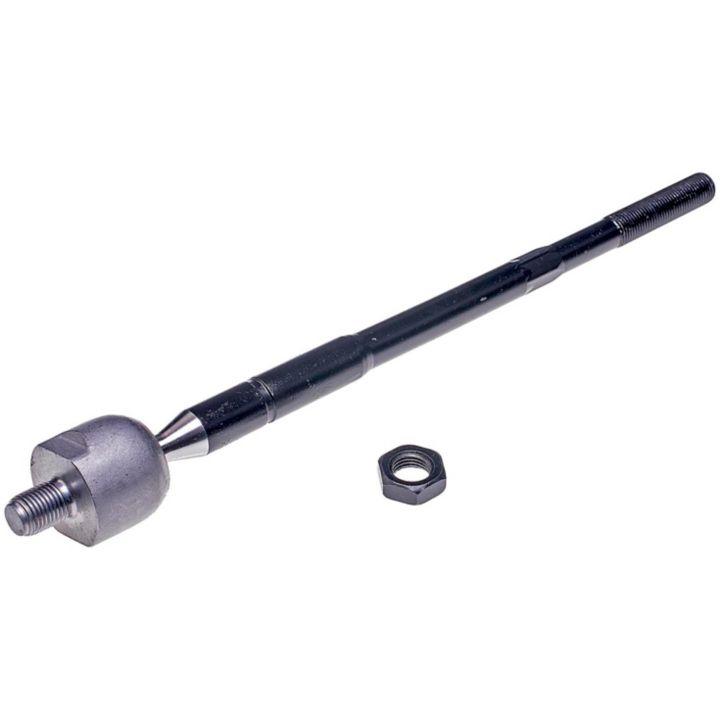 An IS457XL ProSeries OE+ Tie Rod with an attached nut, placed beside it on a white background.