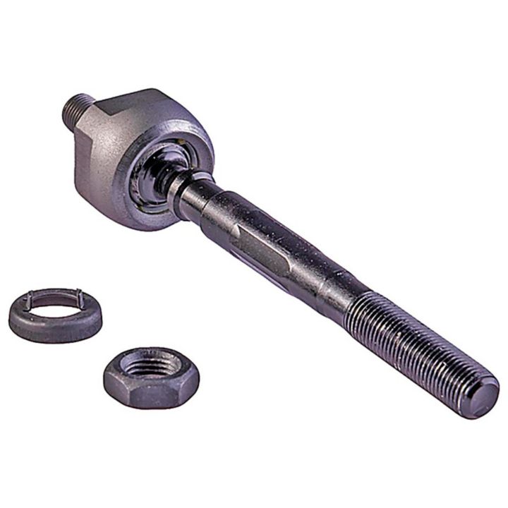 Close-up of the IS367XL ProSeries OE+ Tie Rods assembly with a threaded shaft, accompanying lock nut, and a washer on a white background.