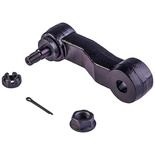 Product Description: The IA6535XL ProSeries OE+ Idler and Pitman Arms, in black, come with essential hardware including a castle nut, washer, and cotter pin, all presented against a white background.
