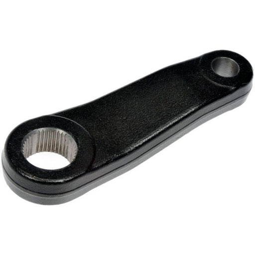 PA85079 ProSeries OE+ Idler and Pitman Arms feature a black metal control arm with one round end containing internal splines and the other end with a smooth round hole.
