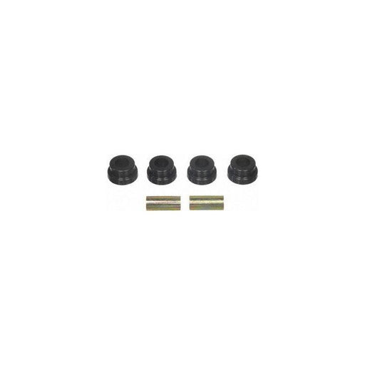 Four BTB81210 ProSeries OE+ Bushings in black rubber and two metallic cylindrical pins on a white background.