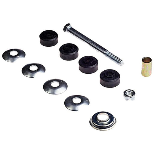 An arrangement of the SK90390 ProSeries OE+ Stabilizer Links components, including washers, rubber grommets, a bolt, a nut, and a cylindrical spacer, displayed on a white background.
