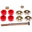 SK90130 ProSeries OE+ Stabilizer Links kit with red bushings, metal washers, a bolt, a cylindrical spacer, and a hex nut arranged on a white background.