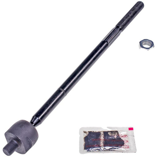The IS351 ProSeries OE+ Tie Rods, featuring a black tie rod end with an attached nut and a small packet of grease, are displayed against a white background.