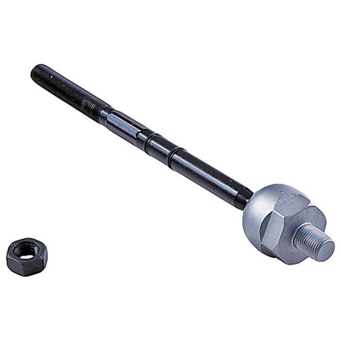 An IS317XL ProSeries OE+ Tie Rod featuring a metal design with a threaded shaft and an accompanying separate nut placed beside it.