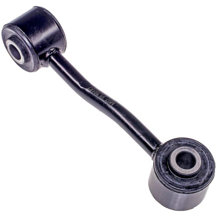 A black SK7391 ProSeries OE+ Stabilizer Link with bushings on both ends, isolated on a white background.