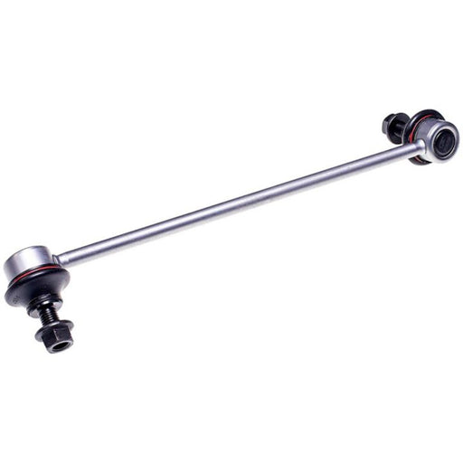 A SL68124XL ProSeries OE+ Stabilizer Link, featuring a silver finish with black rubber bushings at both ends, against a white background.