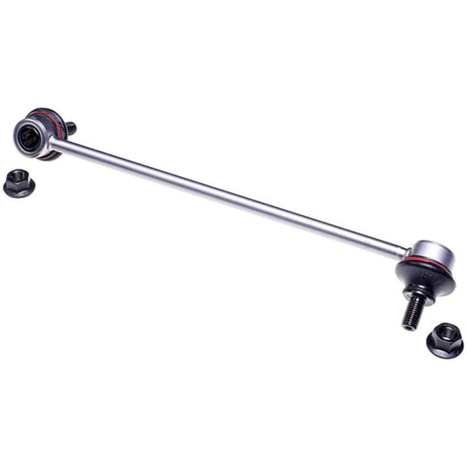 Introducing the SL68123XL ProSeries OE+ Stabilizer Links: a metal car suspension stabilizer bar featuring bolts on each end, accompanied by four nuts.
