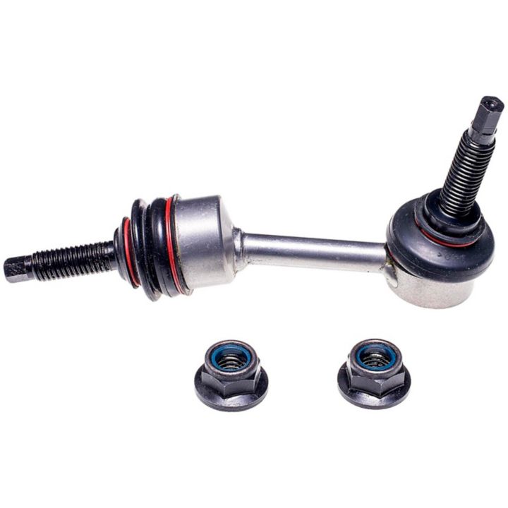 The SL85550XL ProSeries OE+ Stabilizer Links feature a metal rod and spherical joint, and include two bolt nuts as part of the car suspension system.
