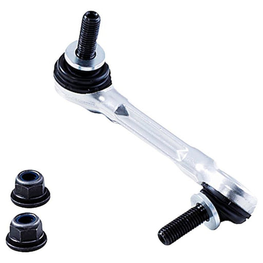 A SL90571XL ProSeries OE+ Stabilizer Link with two bolts and two black and blue nuts against a white background.